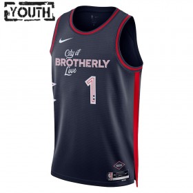 Camiseta Niños NBA Philadelphia 76ers James Harden 2023-24 Nike City Edition Navy Swingman